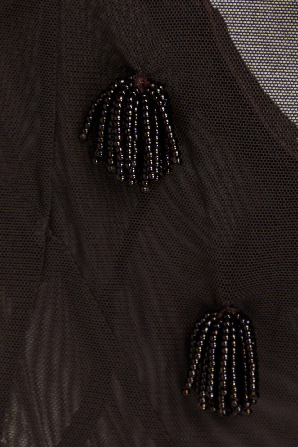 JACQUEMUS EMBELLISHED STRETCH-MESH BODYSUIT