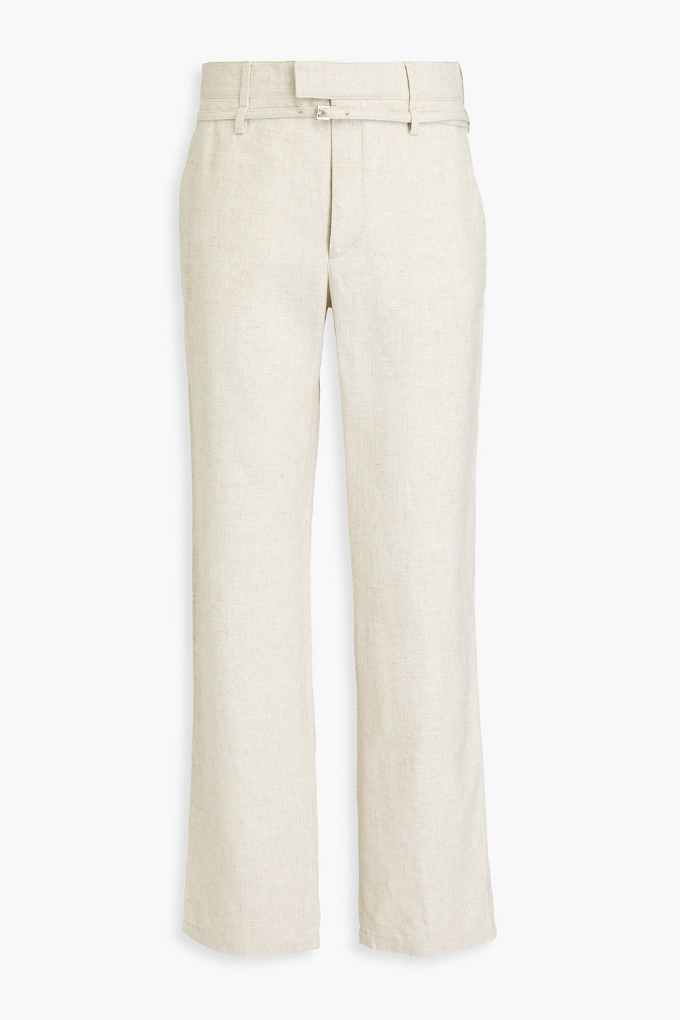 Jacquemus Belted Canvas Pants In Beige