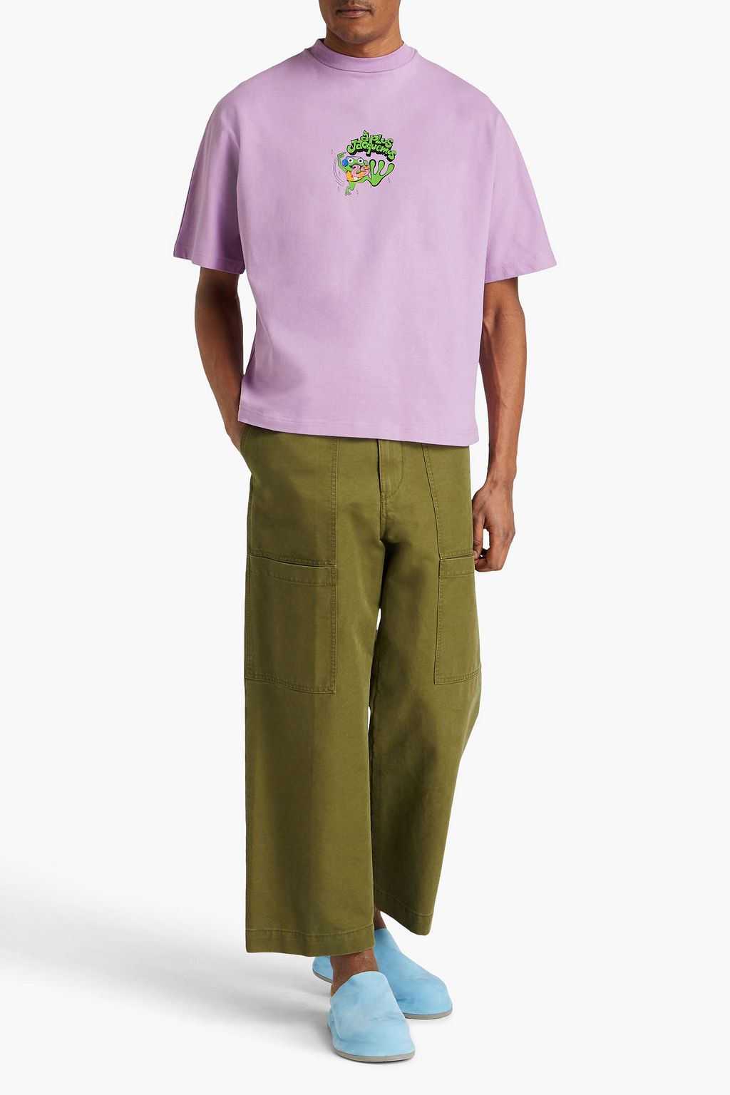 JACQUEMUS Printed cotton-jersey T-shirt