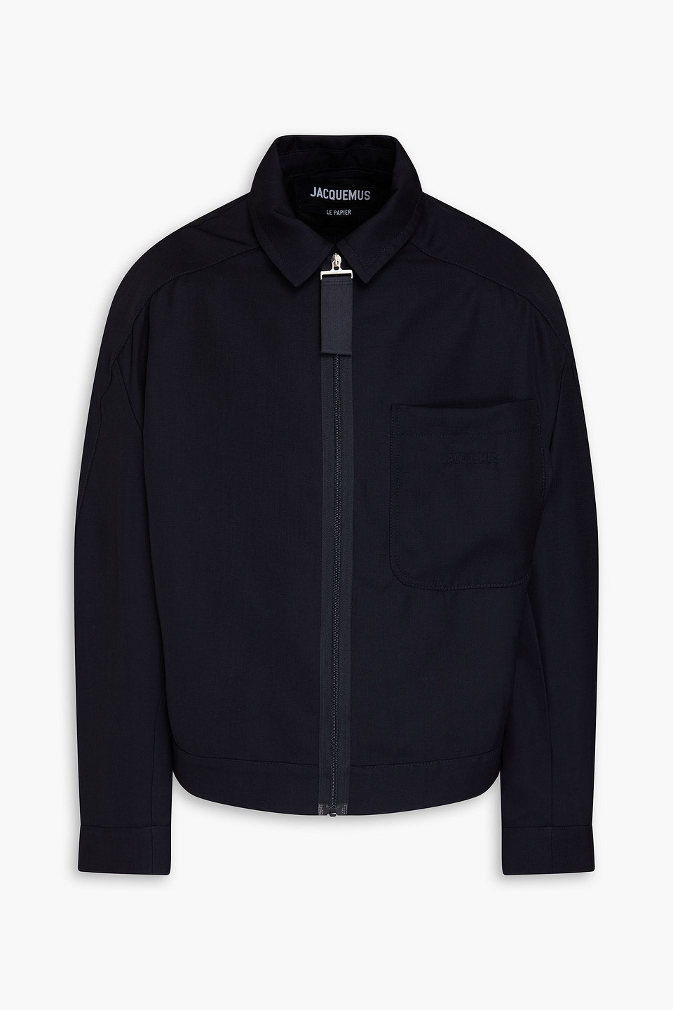 Jacquemus Grain De Poudre Wool Jacket In Midnight Blue