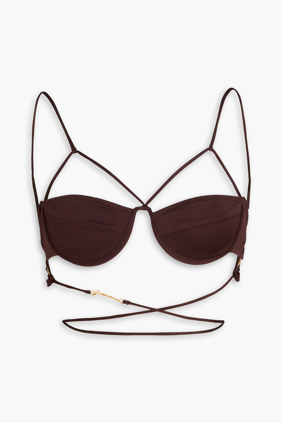 Jacquemus Le Bas De Maillot Signatu Bikini-oberteil In Dunkelbraun