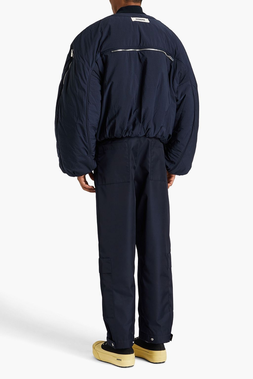 JACQUEMUS Croissant crinkled shell bomber jacket
