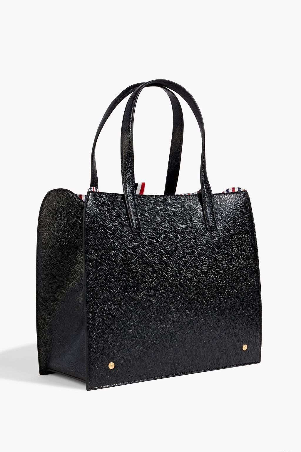 THOM BROWNE Pebbled-leather tote
