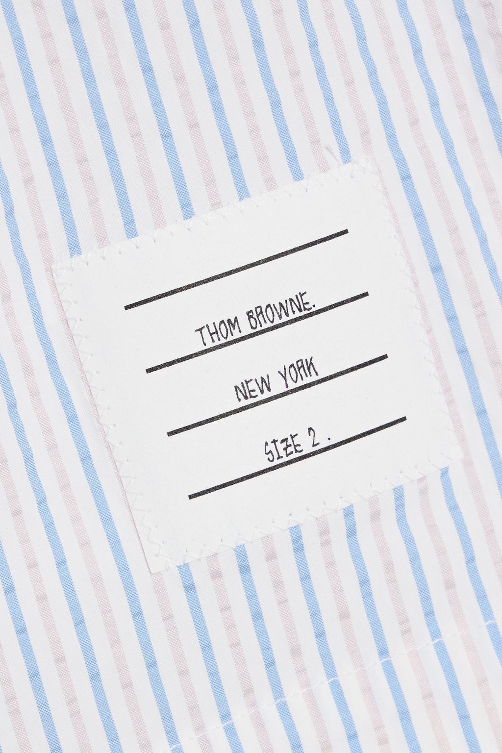 THOM BROWNE Short-length striped seersucker swim shorts