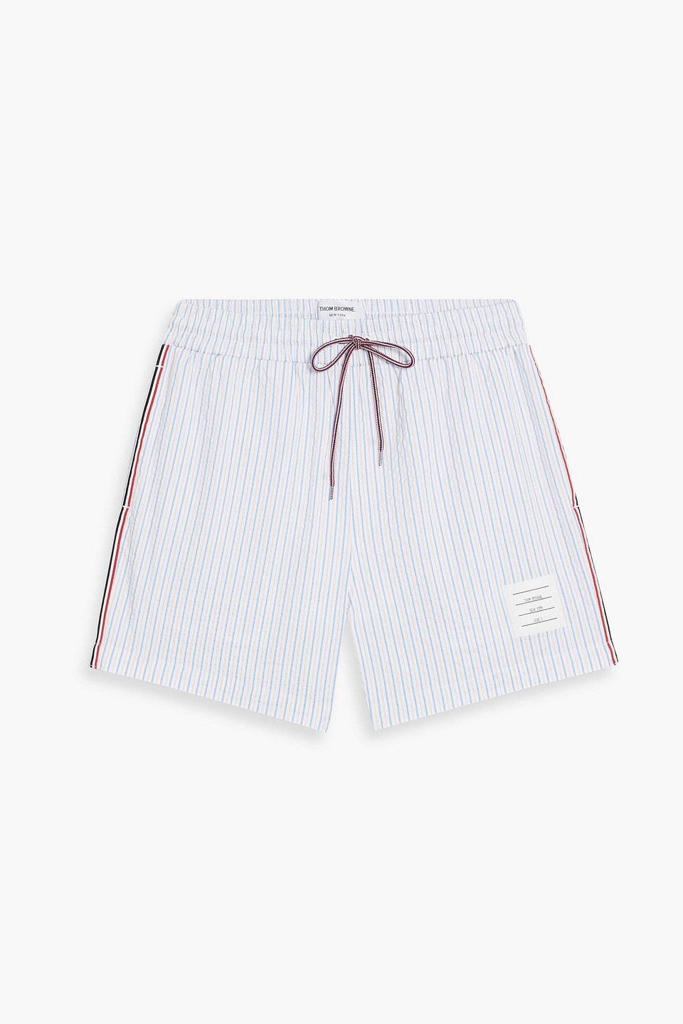 Thom Browne Short-length Striped Seersucker Swim Shorts