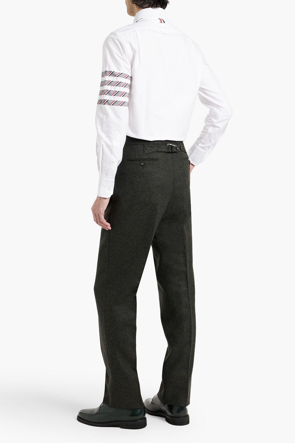 THOM BROWNE Tapered wool-tweed pants