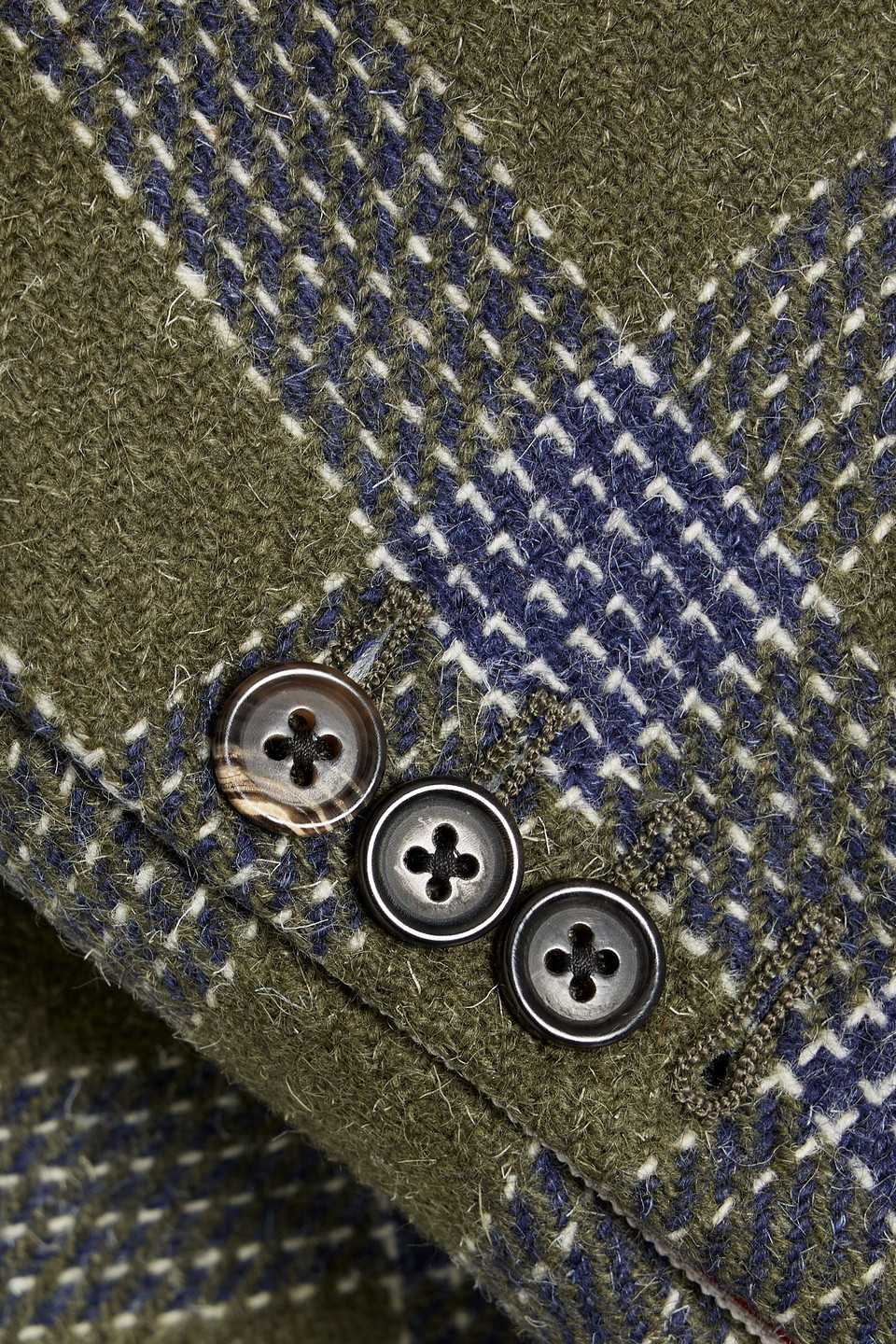 Thom Browne Checked Wool-tweed Blazer In Green