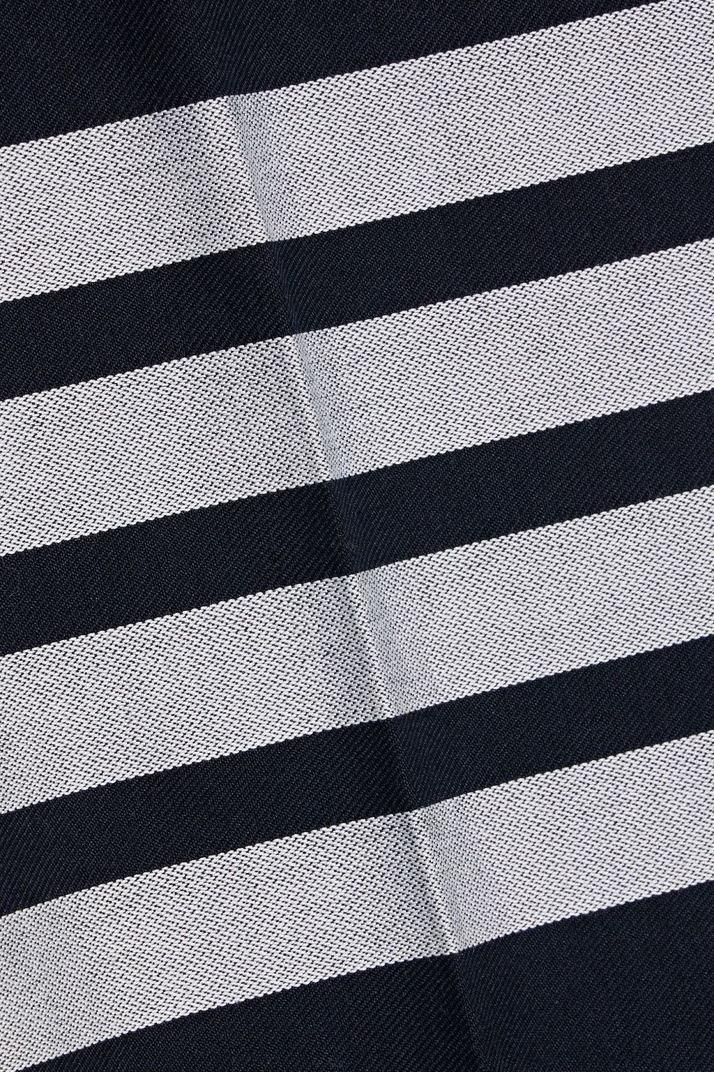THOM BROWNE Slim-fit striped cotton-twill pants
