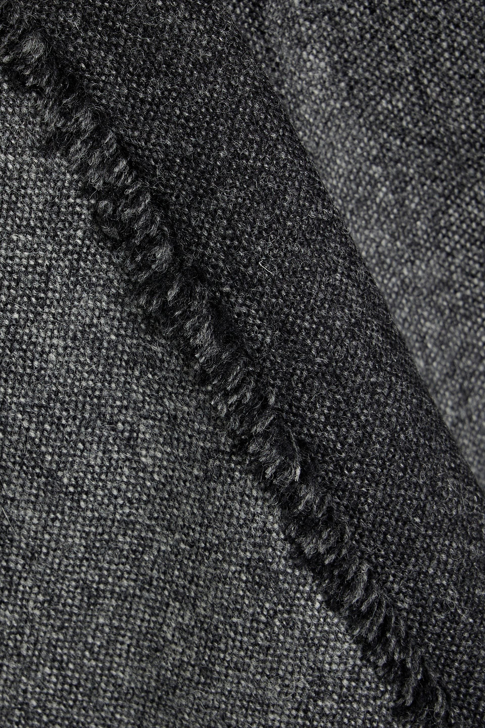 Thom Browne Tapered Two-tone Wool-tweed Pants In Dark Gray