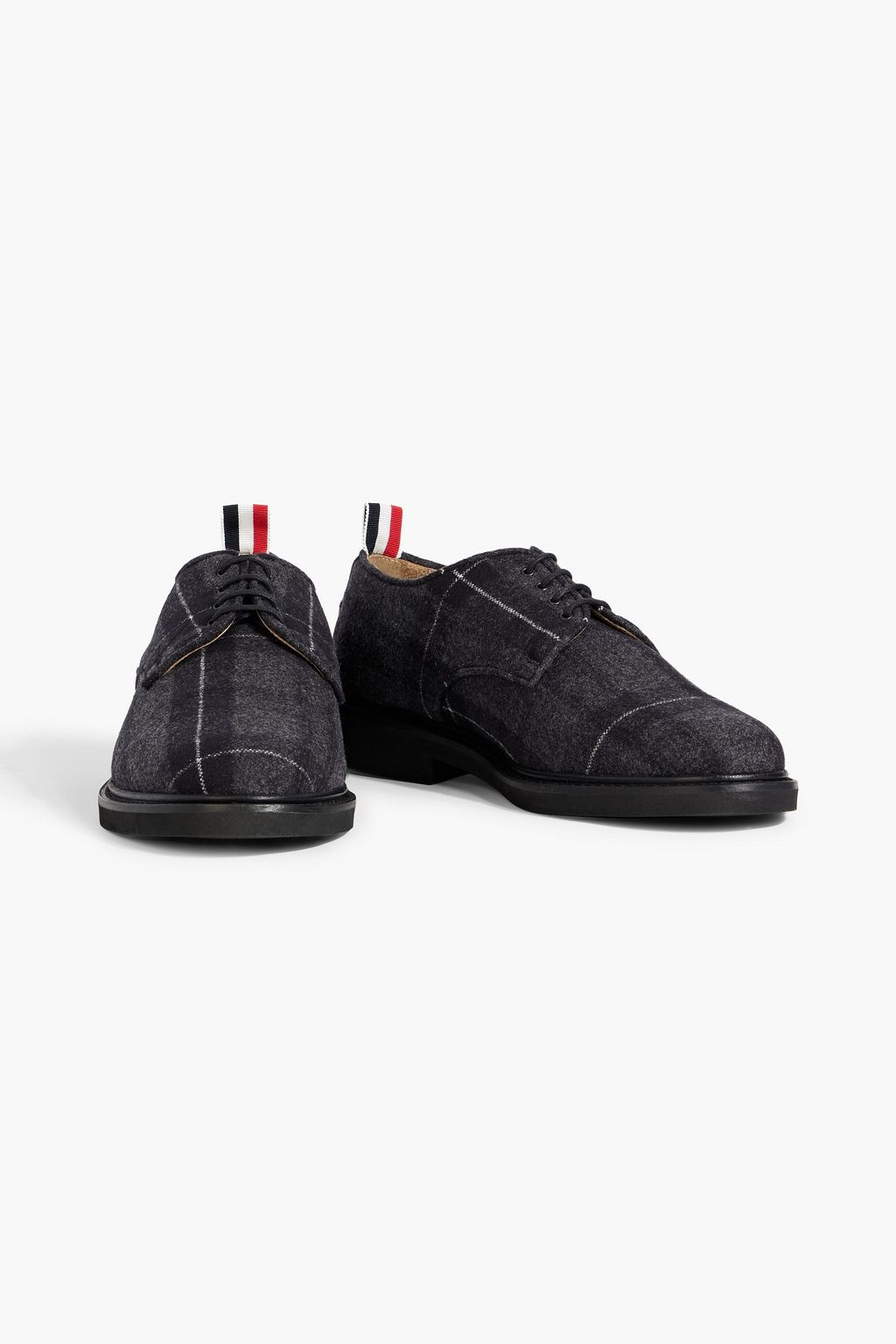 THOM BROWNE Checked flannel brogues