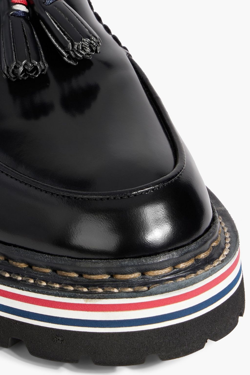 THOM BROWNE Tasseled leather loafers