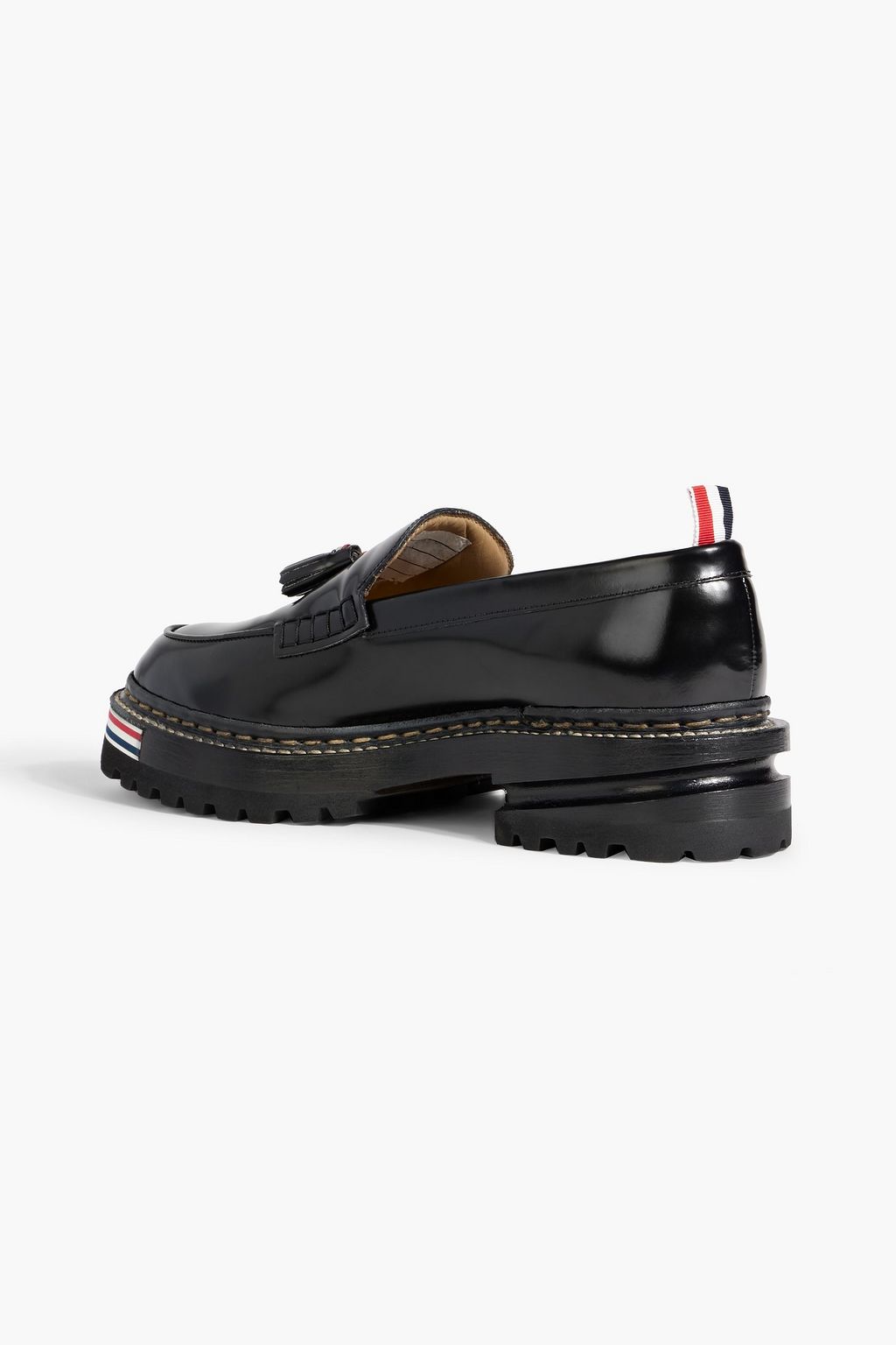 THOM BROWNE Tasseled leather loafers
