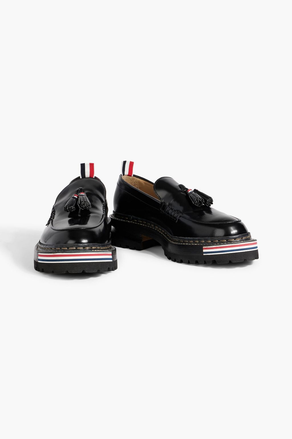 THOM BROWNE Tasseled leather loafers