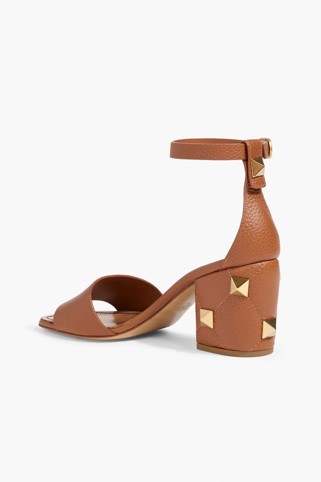 VALENTINO GARAVANI Roman Stud pebbled-leather sandals