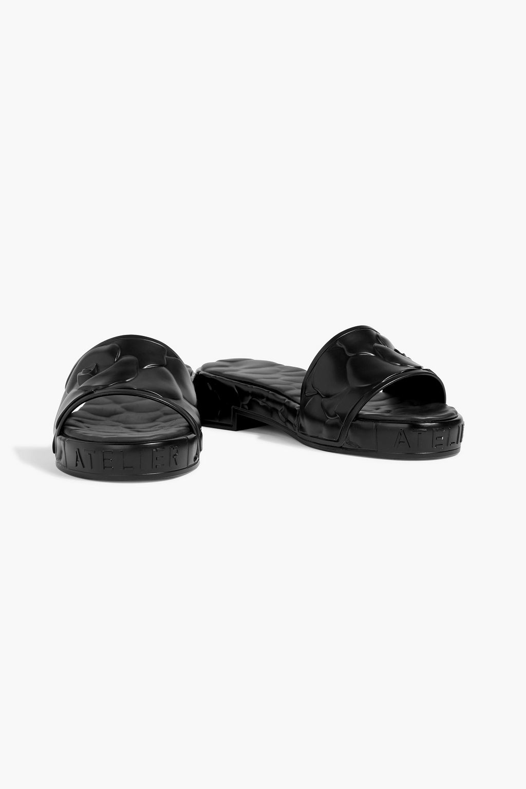 VALENTINO GARAVANI 03 Rose Edition Atelier embossed rubber slides