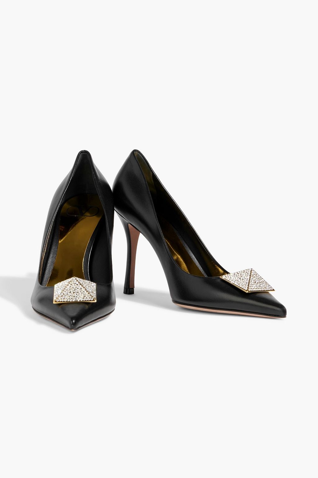 VALENTINO GARAVANI One Stud embellished leather pumps