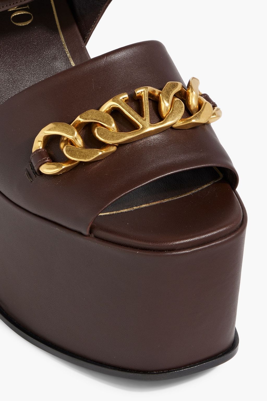 VALENTINO GARAVANI VLOGO Chain leather platform sandals