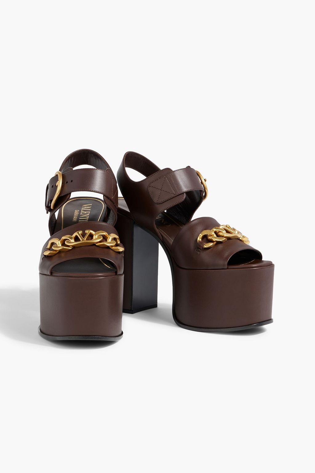 VALENTINO GARAVANI VLOGO Chain leather platform sandals