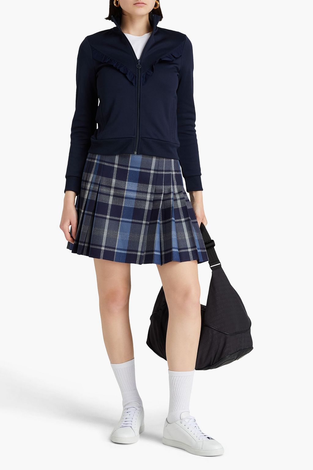 TORY SPORT Ruffled shell sweatshirt