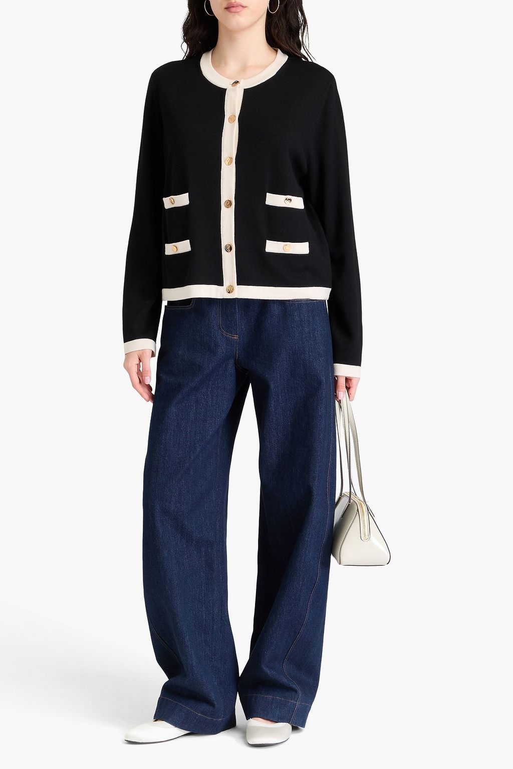 TORY BURCH Kendra Cardigan aus Merinowolle
