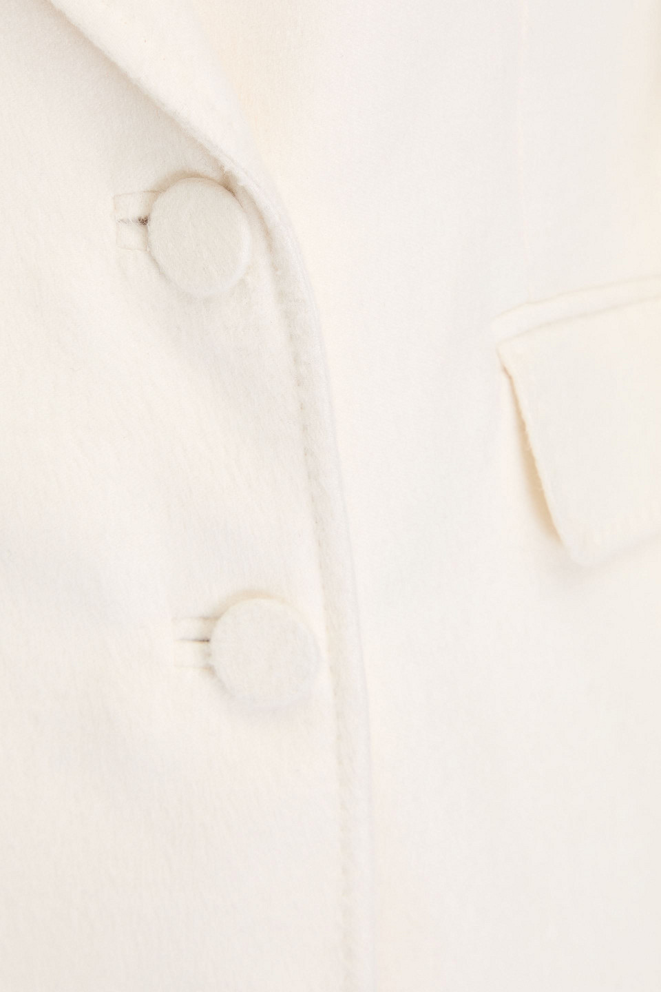 Shop Gabriela Hearst Double-breasted Brushed Silk Blazer In Elfenbein