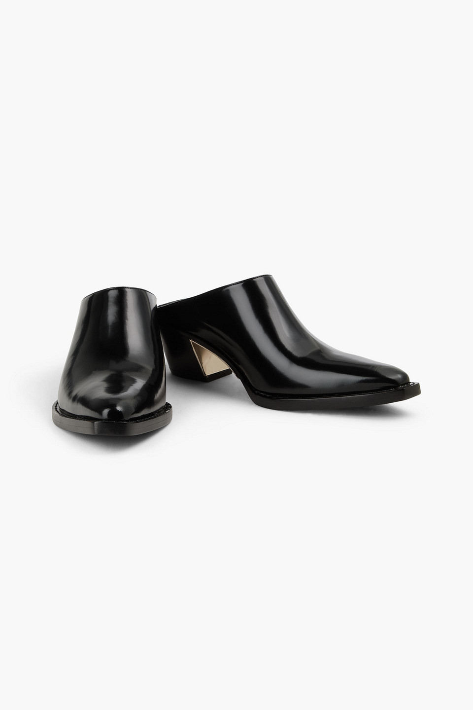 3.1 Phillip Lim Mules Aus Glanzleder In Schwarz