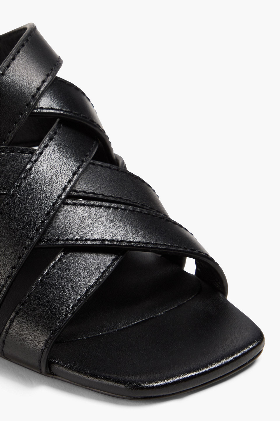 3.1 Phillip Lim Id 65mm Open-weave Leather Mules In Black