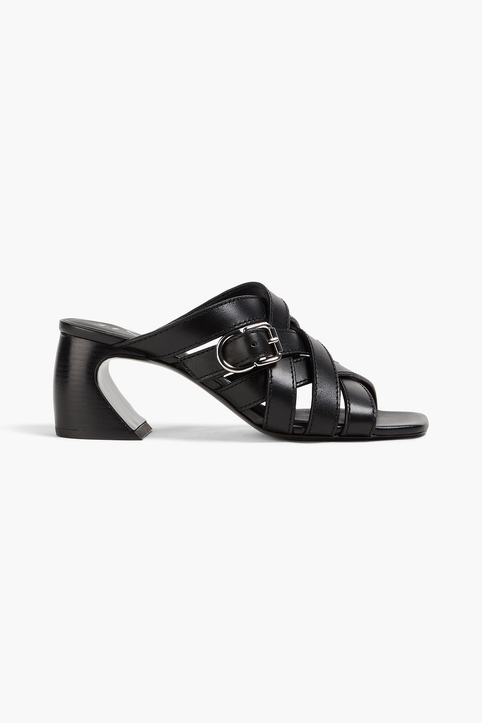 3.1 Phillip Lim Id 65mm Open-weave Leather Mules In Black