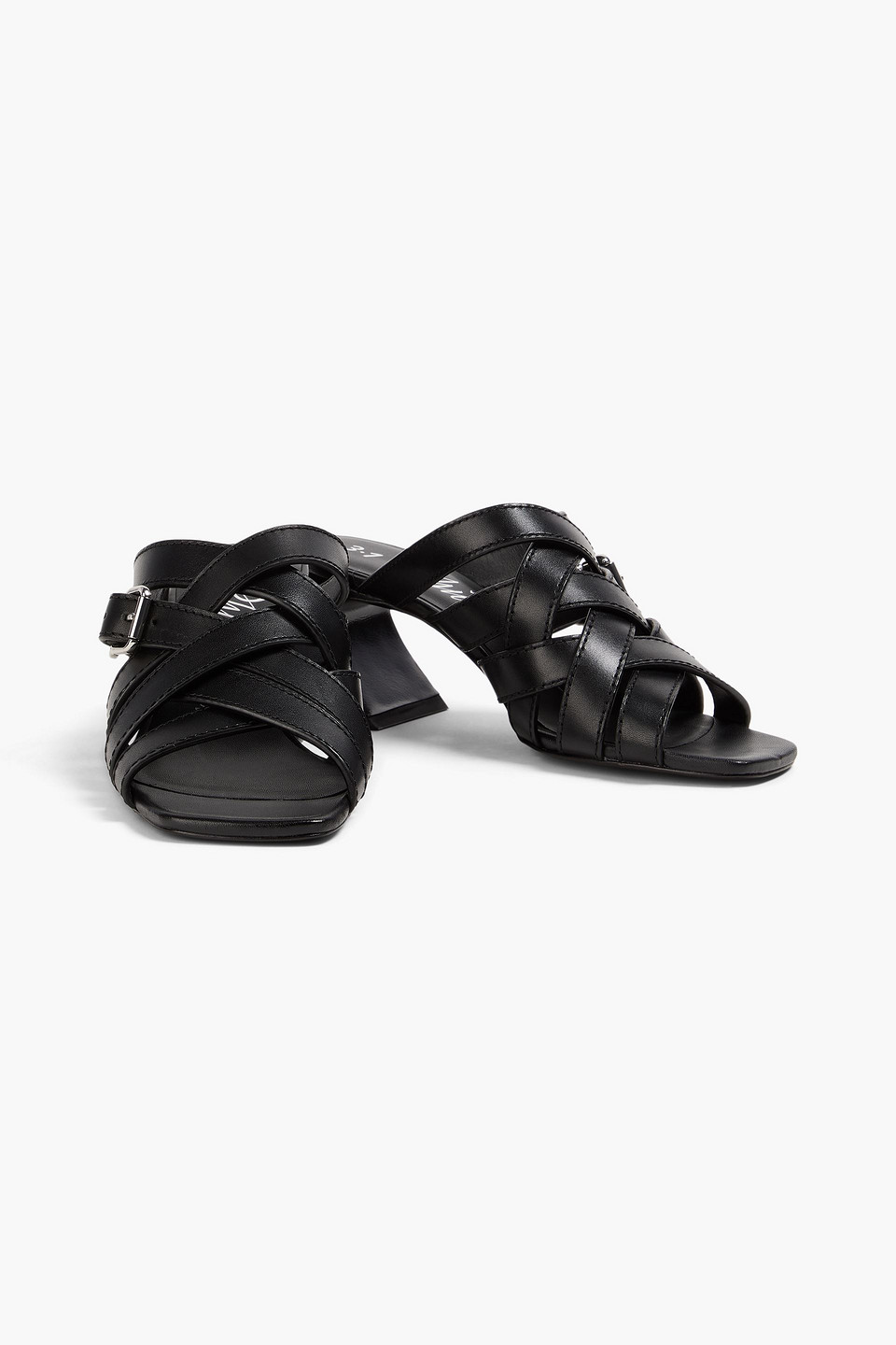 3.1 Phillip Lim Id 65mm Open-weave Leather Mules In Black