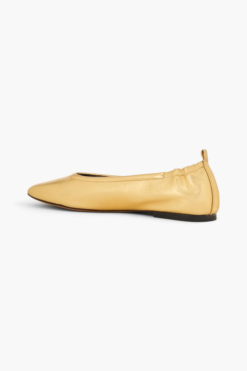 3.1 PHILLIP LIM حذاء باليرينا مسطح من الجلد بلون معدني