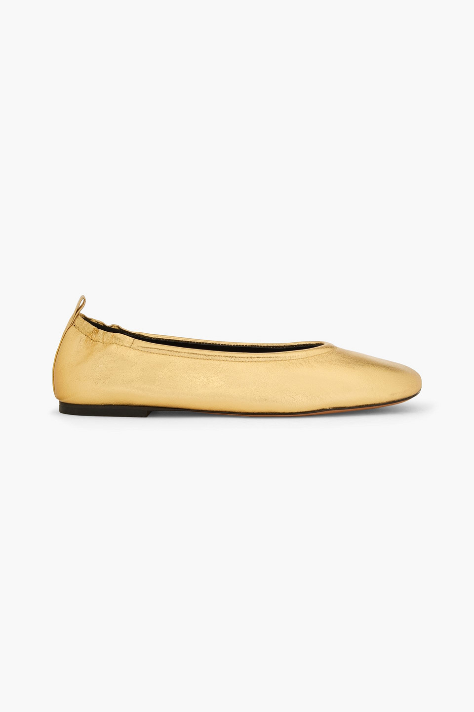 3.1 Phillip Lim Id Metallic Leather Ballet Flats In Gold
