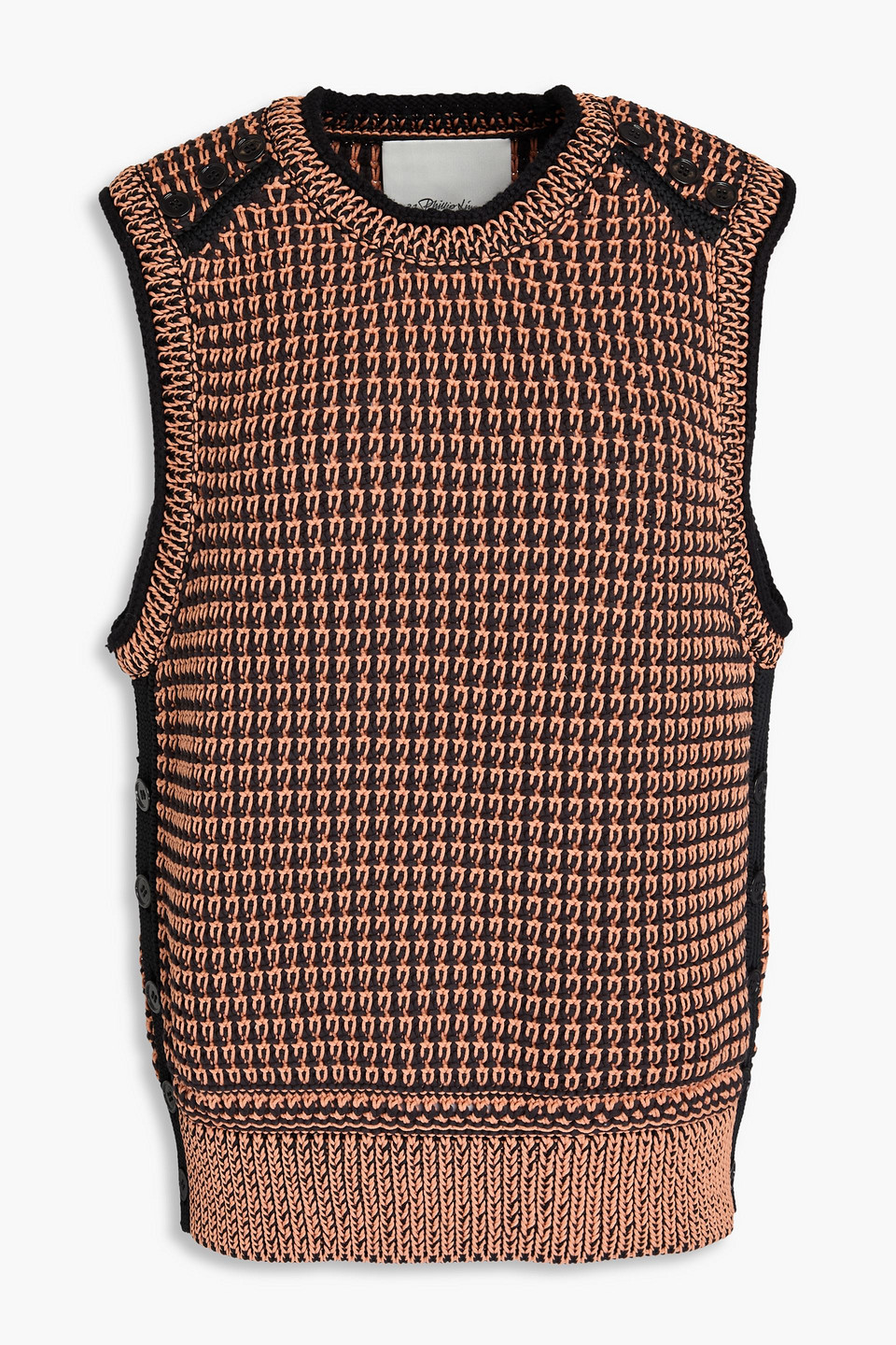 3.1 Phillip Lim Two-tone Knitted Vest In Light Brown
