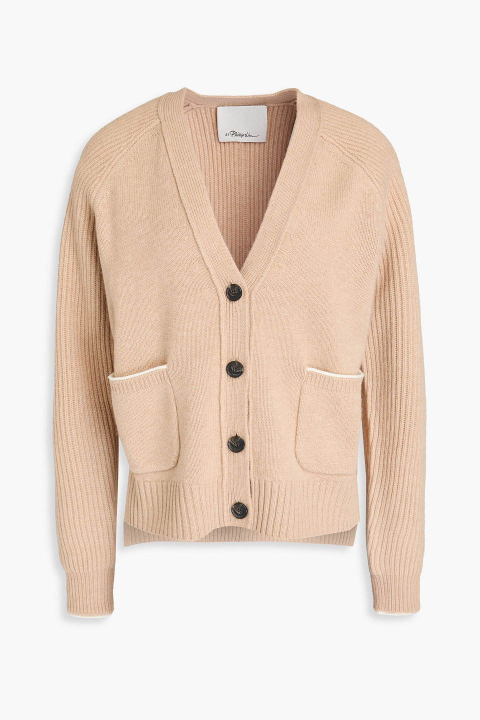 3.1 Phillip Lim Ribbed-knit Cardigan In Sand