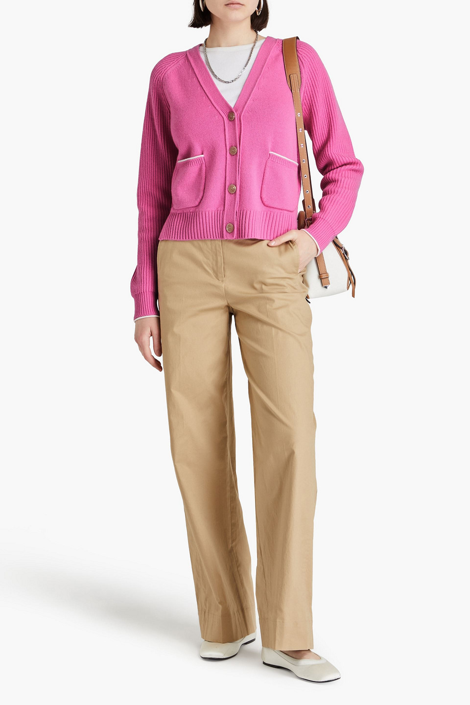  3.1 Phillip Lim - Cardigan Aus Rippstrick - Pink - Xs 