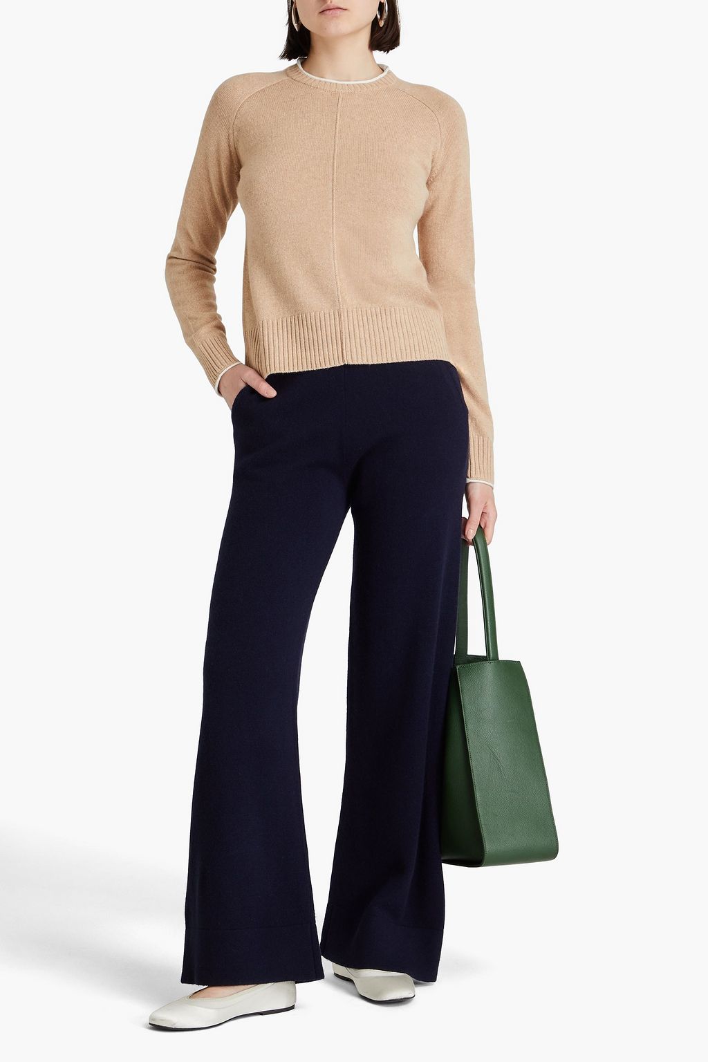3.1 PHILLIP LIM بنطلون من نسيج محبوك بأرجل واسعة