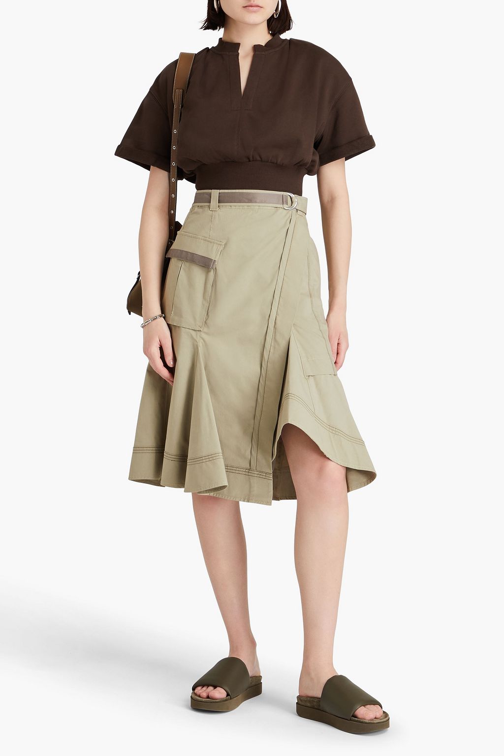 3.1 PHILLIP LIM Cropped French cotton-terry sweatshirt