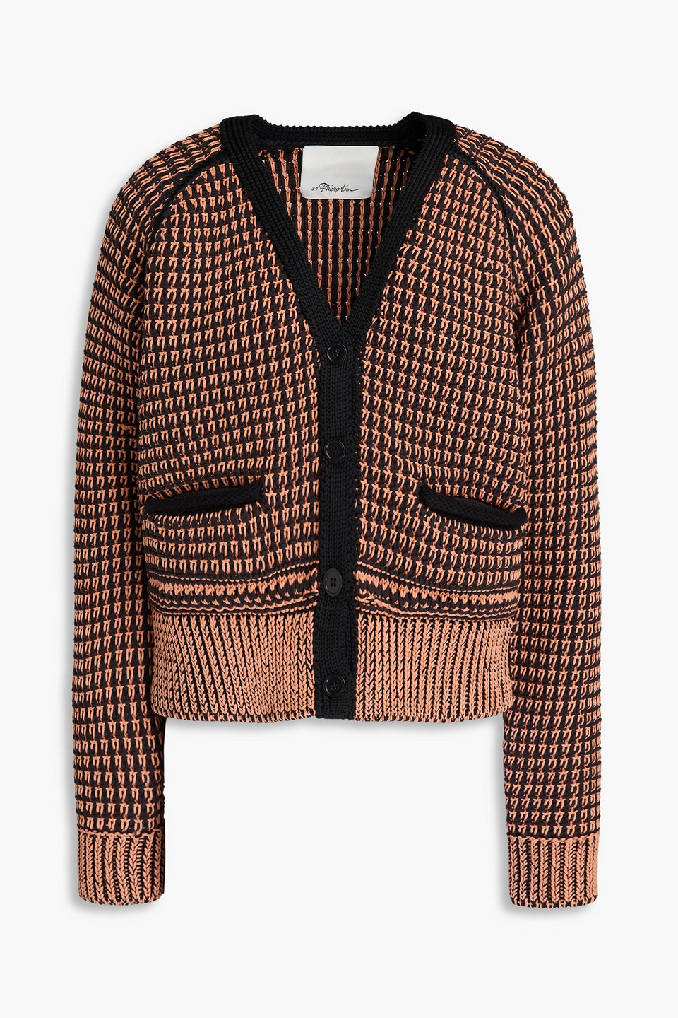 3.1 Phillip Lim Zweifarbiger Strickcardigan In Hellbraun