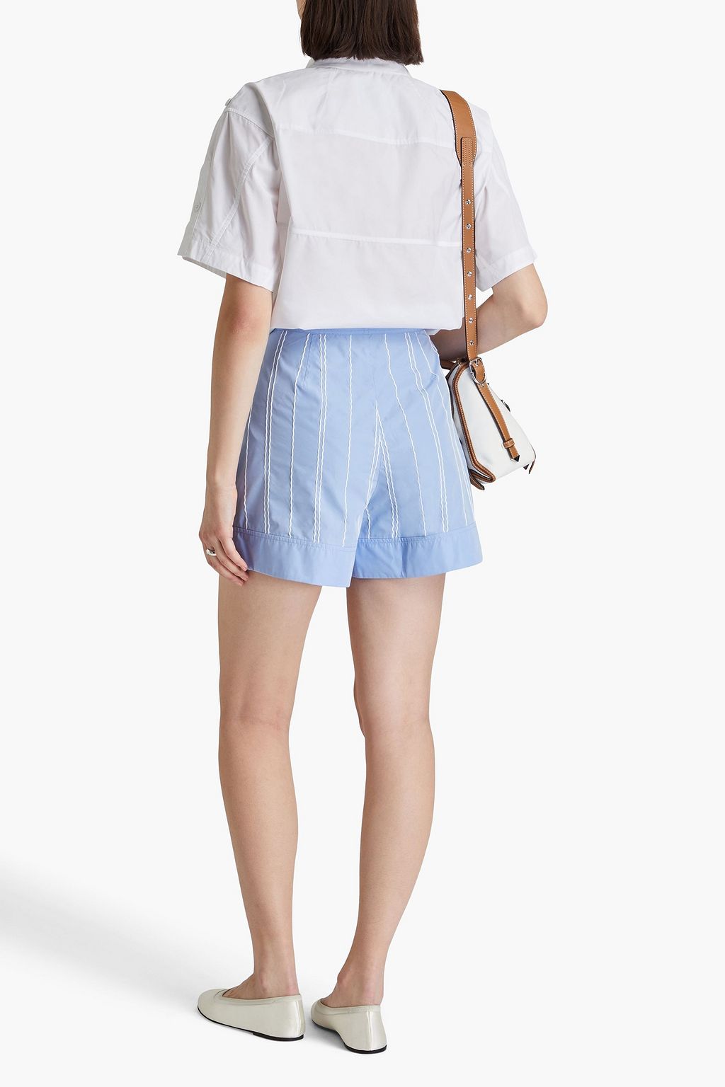 3.1 PHILLIP LIM بلوزة من البوبلين المصنوع من مزيج من القطن