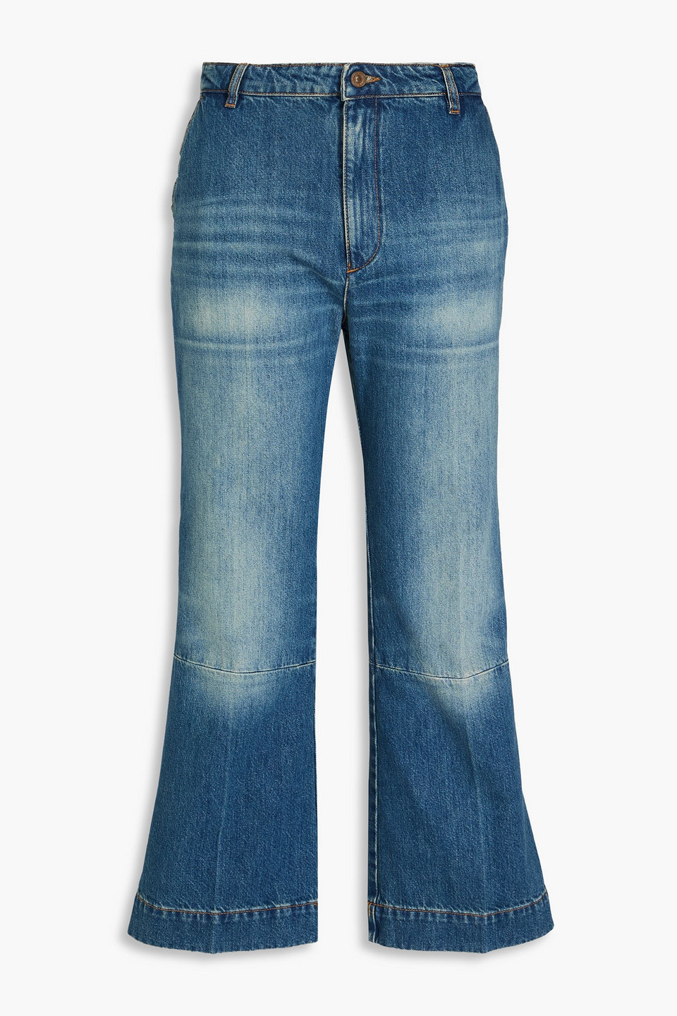 VICTORIA BECKHAM FADED HIGH-RISE BOOTCUT JEANS