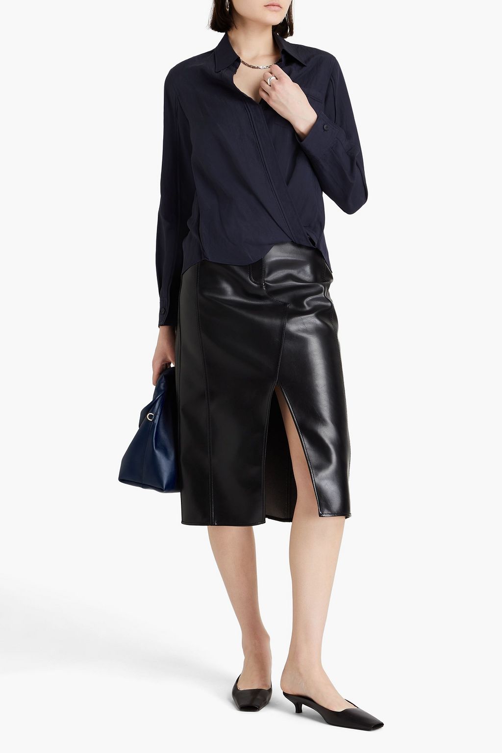 3.1 PHILLIP LIM بلوزة مصنوع من مزيج التنسل™