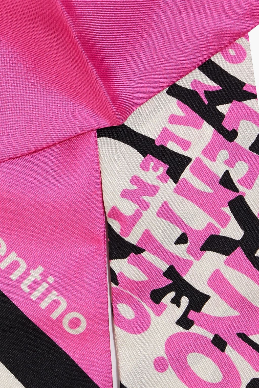 VALENTINO GARAVANI Logo-print silk-twill scarf