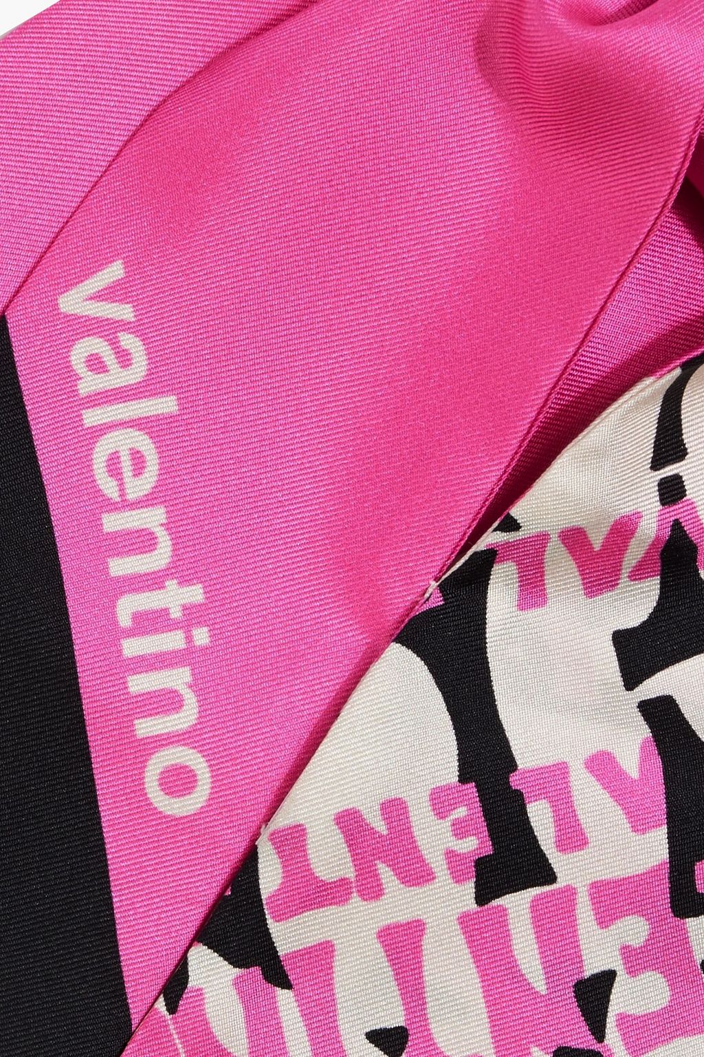 VALENTINO GARAVANI Logo-print silk-twill scarf