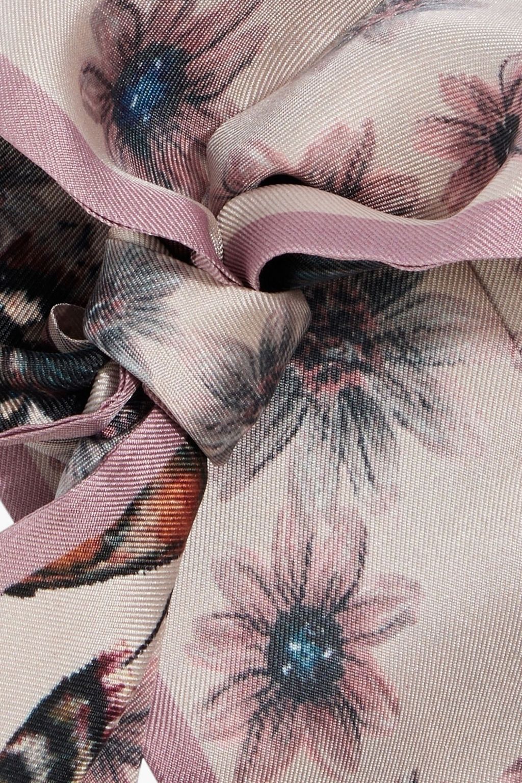 VALENTINO GARAVANI Floral-print silk-twill scarf