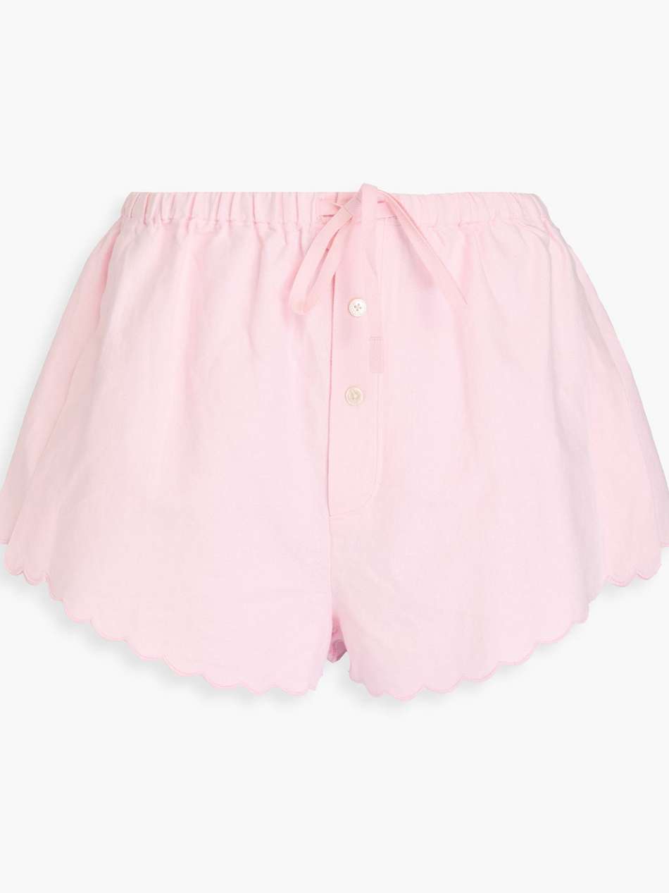 linen and cotton-blend shorts
