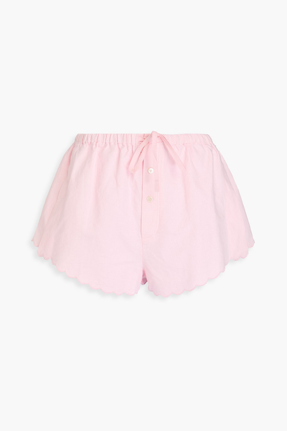 Victoria Beckham Linen And Cotton-blend Shorts In Baby Pink