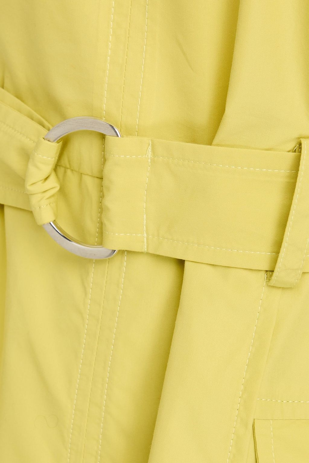 3.1 PHILLIP LIM فستان متوسط الطول من نسيج مصنوع من مزيج من القطن مزيّن بكسرات ومزوّد بحزام
