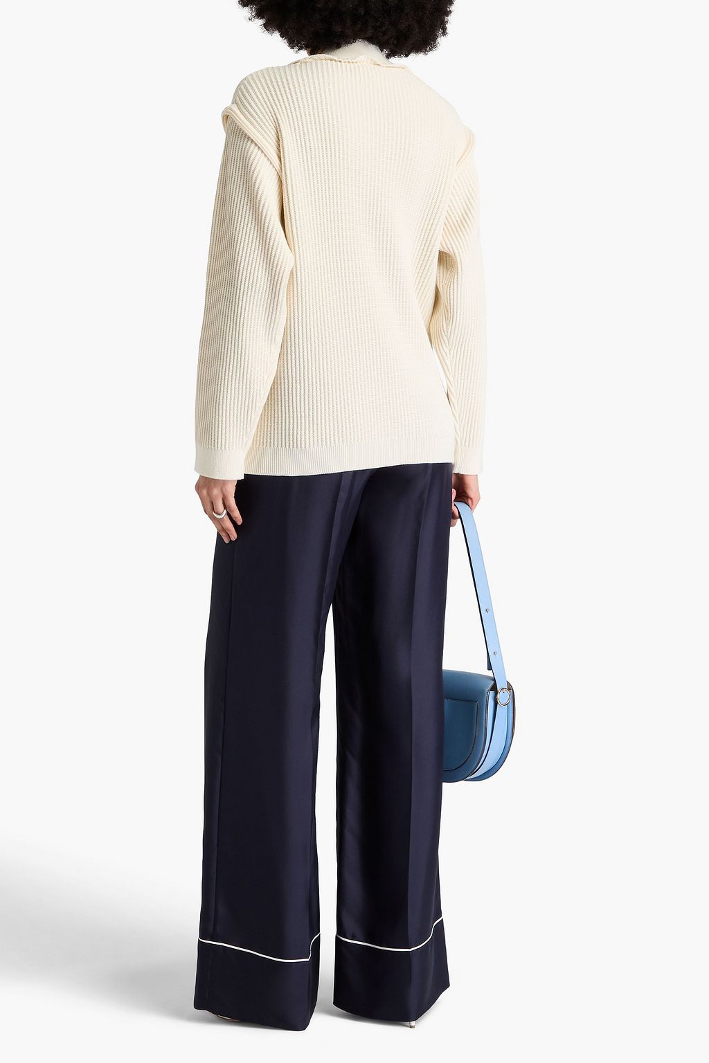 VICTORIA BECKHAM Cardigan aus einer gerippten Baumwollmischung mit Stickereien