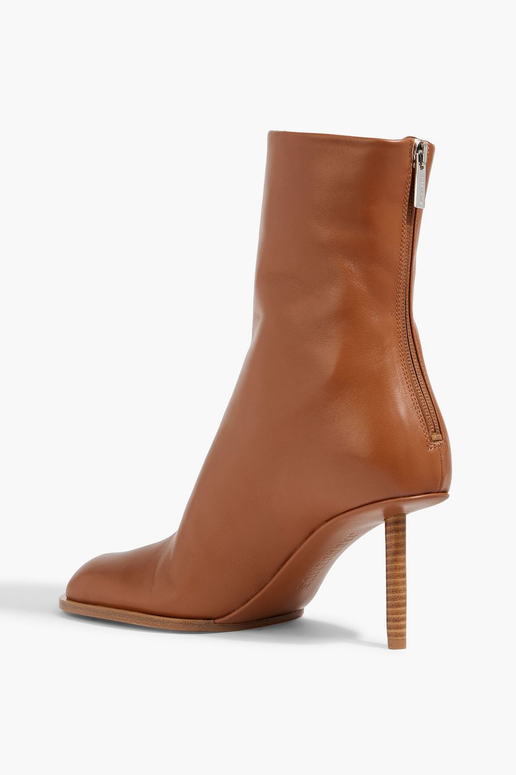 JACQUEMUS Rond Carré leather ankle boots