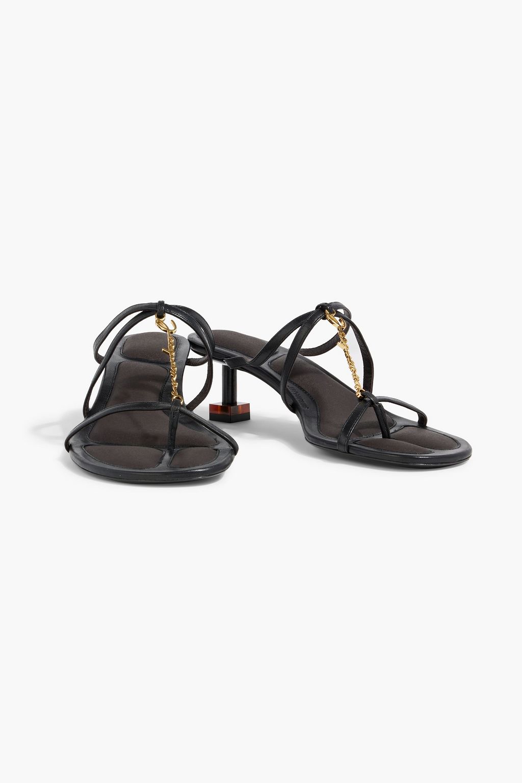 JACQUEMUS Pralu Basses 45 verzierte Mules aus Leder