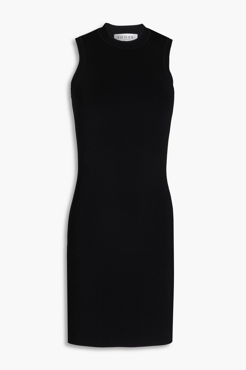 Victoria Beckham Stretch-knit Mini Dress In Schwarz
